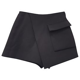 Self portrait Self-Portrait Crepe Mini Skort in Black Polyester Black