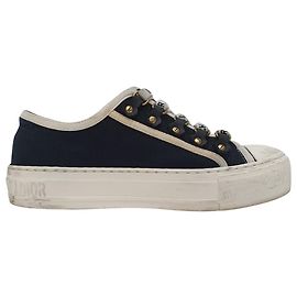 Ténis Dior Walk 'n' Dior em algodão azul marinho Azul Azul marinho