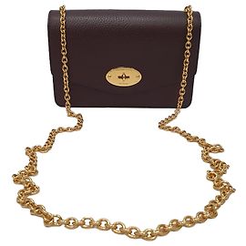 Bolsa transversal Small Darley Mulberry em couro de bezerro bordô Vermelho Bordeaux