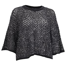 Ba&sh Rundhals-Pullover aus schwarzer Polyamid Schwarz