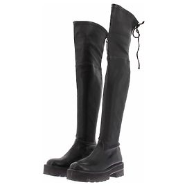 Stuart Weitzman Botas altas negras de cuero "Lowland" Negro