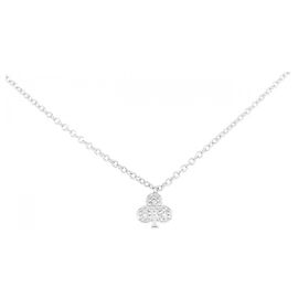 Autre Marque Colar de ouro branco 585 e diamantes Prata