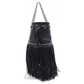 Autre Marque Mini borsa Fringe Carnival J&M DAVIDSON Nero