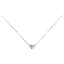Autre Marque Colar de quartzo rosa e ouro rosa K10 Rosa