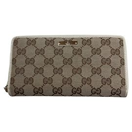Gucci GG Canvas Long Wallet Beige