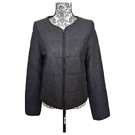 Autre Marque Majestic Filatures Gesteppte Viscose Jacke Grau Grau