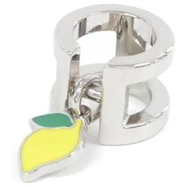 Hermès Sciarpa e anello per muffola Hermes Mini H Citron Argento