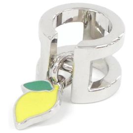 Hermès Cachecol e anel de muffe Hermes Mini H Citron Prata