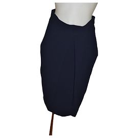 Jean Paul Gaultier Dunkelblauer Midi-Rock Dunkelblau