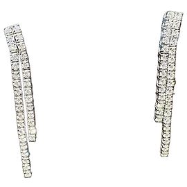 Damiani Orecchini Flowing Diamanti e Platino Argento