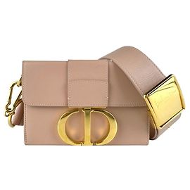 Christian Dior 30 Montaigne Leder Schultertasche Beige