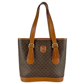 Céline Bolsa Celine marrom em canvas revestido e couro Marrom