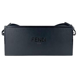 Fendi Black Leather Shoulder Bag Black