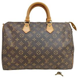 Louis Vuitton Speedy Handbag Monogram Canvas 35 Brown