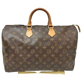 Louis Vuitton Speedy Handbag Monogram Canvas 40 Brown