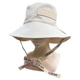 Loewe Fisherman Hat White Canvas White