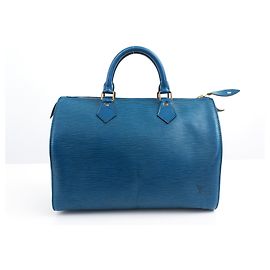 Louis Vuitton Speedy Handbag Epi Leather 35 Black