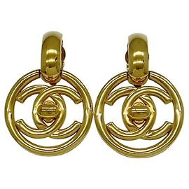 Orecchini Chanel Coco Mark Turnlock Motif D'oro