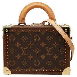 Bolso Louis Vuitton Monogram Petite Valise Mini Trunk Castaño