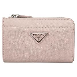 Prada Saffiano Leather Coin Purse Pink