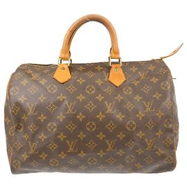 Louis Vuitton Speedy Monogram Canvas 35 Castaño