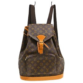 Sac à dos Louis Vuitton Vintage Montsouris Monogram Canvas GM Marron