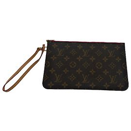 Louis Vuitton Neverfull Shoulder Strap Braided Leather Brown