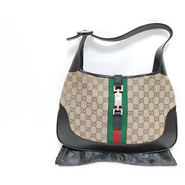 Gucci Jackie Original Shoulder Bag Leather Leather Brown