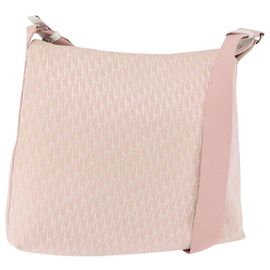 Bolso de hombro Christian Dior Trotter Canvas Rosa Plata Auth bs35231 Plata Rosa