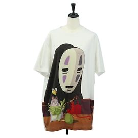 LOEWE Ghibli Spirited Away No-Face T-Shirt Polyester XL White Auth yk20368M Weiß