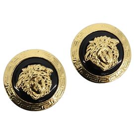 Gianni Versace Medusa Earring metal Gold Auth BA13250 Golden