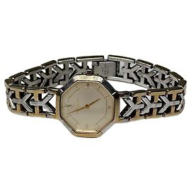 Yves Saint Laurent Reloj de pulsera octogonal vintage Saint Laurent Oro Plata Plata