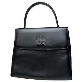 Borsa a tracolla in pelle vintage Givenchy nera argento Nero