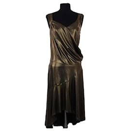 John Galliano Robe dorée Doré