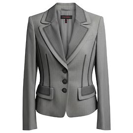 Blazer de lana gris de tres botones Escada Gris