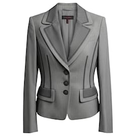 Escada Grey Three Button Wool Blazer Jacket Grey