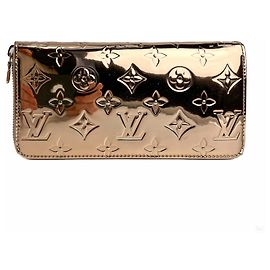 Louis Vuitton Sky Collection Canvas Mirror Long Zip Around Wallet Cooper Other