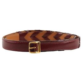 Hermès Cinto de couro bordô Bordeaux