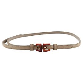Prada Cinturón de cuero gris Gris
