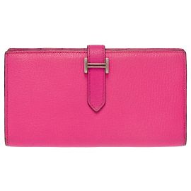 Hermès HERMES Bearn Leather Accessory Pink - 103547 Pink