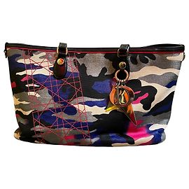 Dior Anselm Reyle Medium Canvas Camouflage Tote 2011 Other