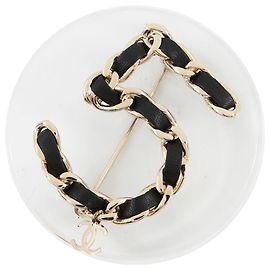 Broche Chanel No. 5 Round Clear B18 B CHANEL BROACH Noir Autre