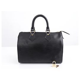 Louis Vuitton Speedy Handbag Epi Leather 30 Black