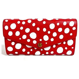 Louis Vuitton Monogram Long Wallet White Red