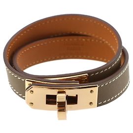 Hermès Hermes Kelly Double Tour Armband Taupe