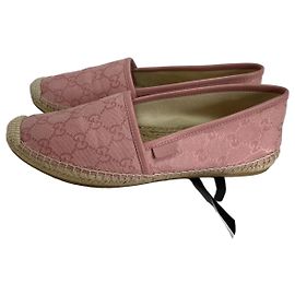 Gucci Espadrilles aus rosa GG Canvas Pink