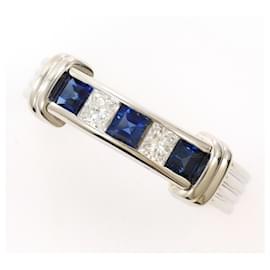 Autre Marque Platinring mit Saphir und Diamant Andere