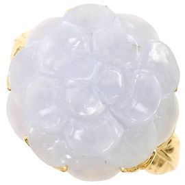 Autre Marque 14K Gelbgold Jade Ring Golden