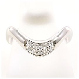 Autre Marque Anello a fascia in platino e diamanti Altro