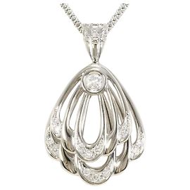 Autre Marque Collar de platino con acentos de diamante Otro